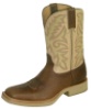 Twisted X MHM0008 for $179.99 Men's' Horseman Western Boot with Beige Glazed Pebble Leather Foot and a Wide Square Toe